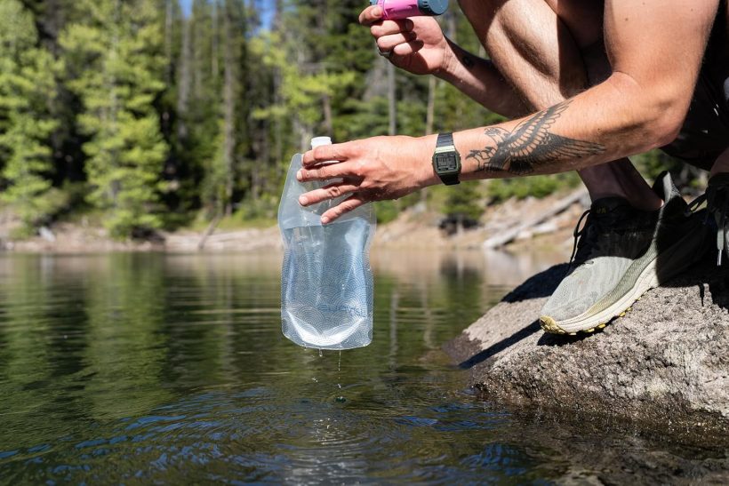 Platypus SoftBottle Collapsible Backpacking Water Bottle with Closure Cap - Image 4